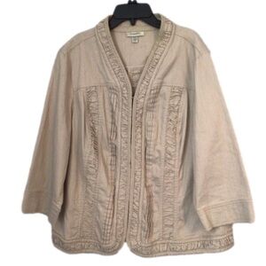 Dress Barn Woman’s Light Tan Jacket. Size 18/20.